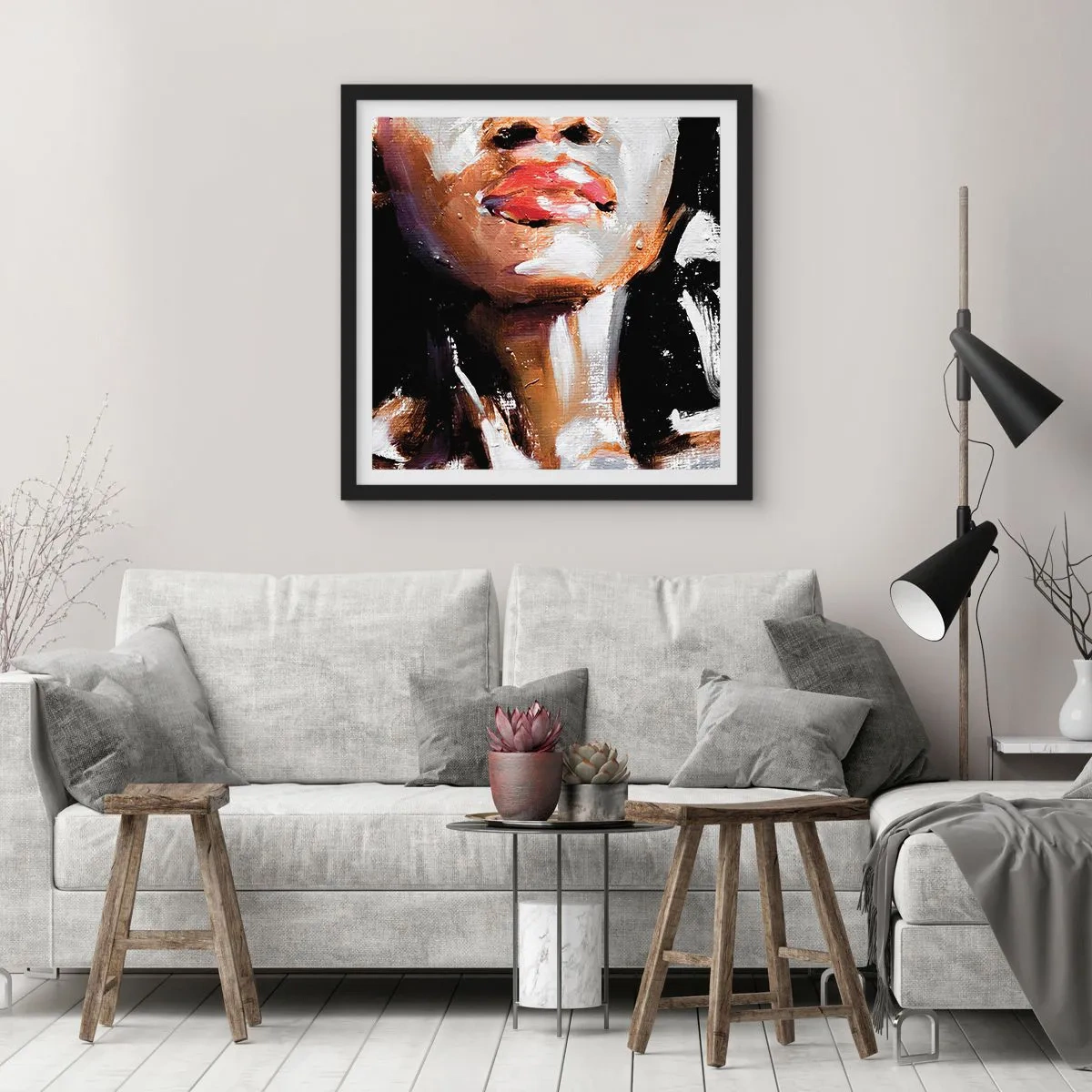 Poster in een zwarte lijst - Trots zonder vooroordelen - 30x30 cm