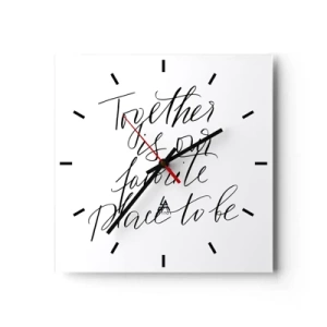 Wandklok - Klok - Voel jij het ook? - 30x30 cm