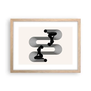 Een poster in een licht eiken lijst - Sensuele symmetrie - 40x30 cm