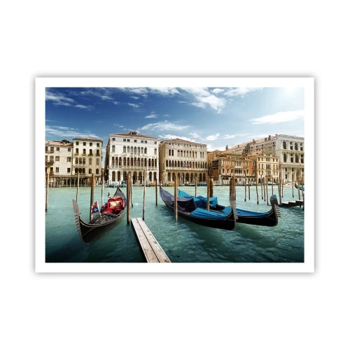Poster - Paleizen in het blauw - 100x70 cm