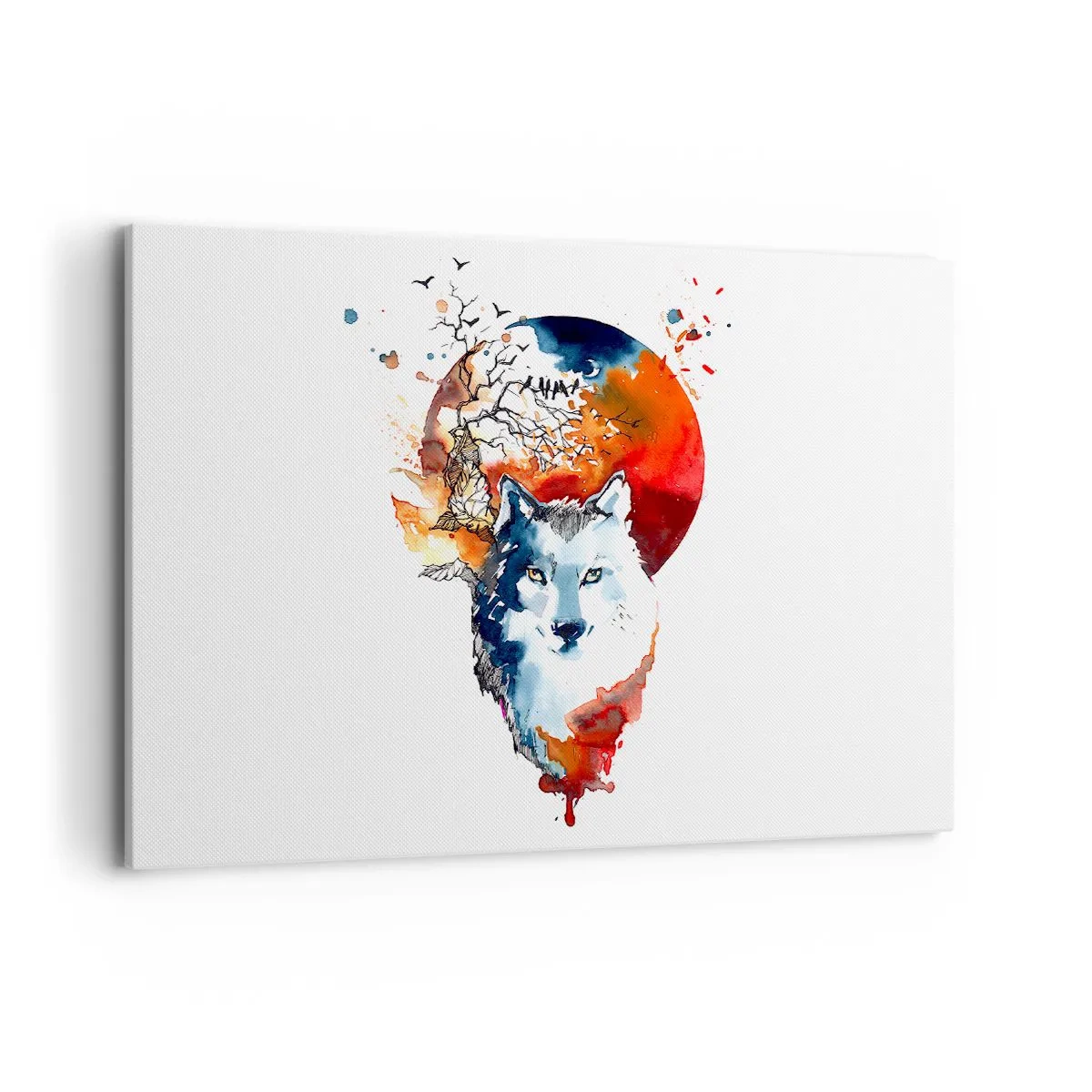 Schilderen op canvas - Neus aan neus met de nacht - 100x70 cm