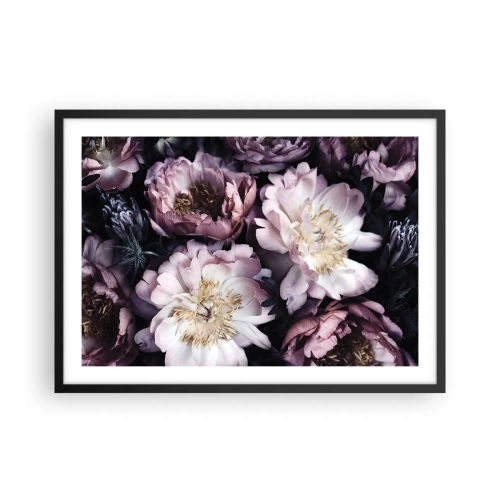 Poster in een zwarte lijst - Boeket ouderwets - 70x50 cm