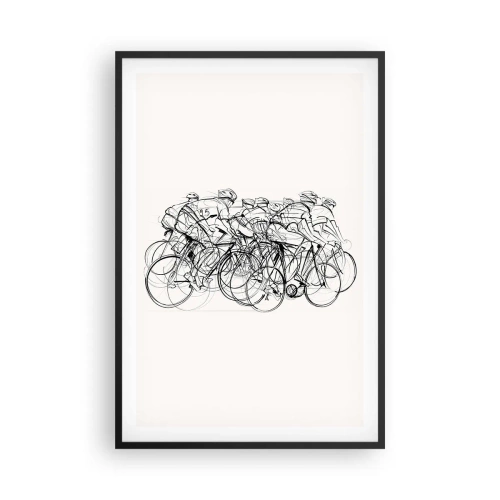 Poster in een zwarte lijst - Samen als team - 61x91 cm
