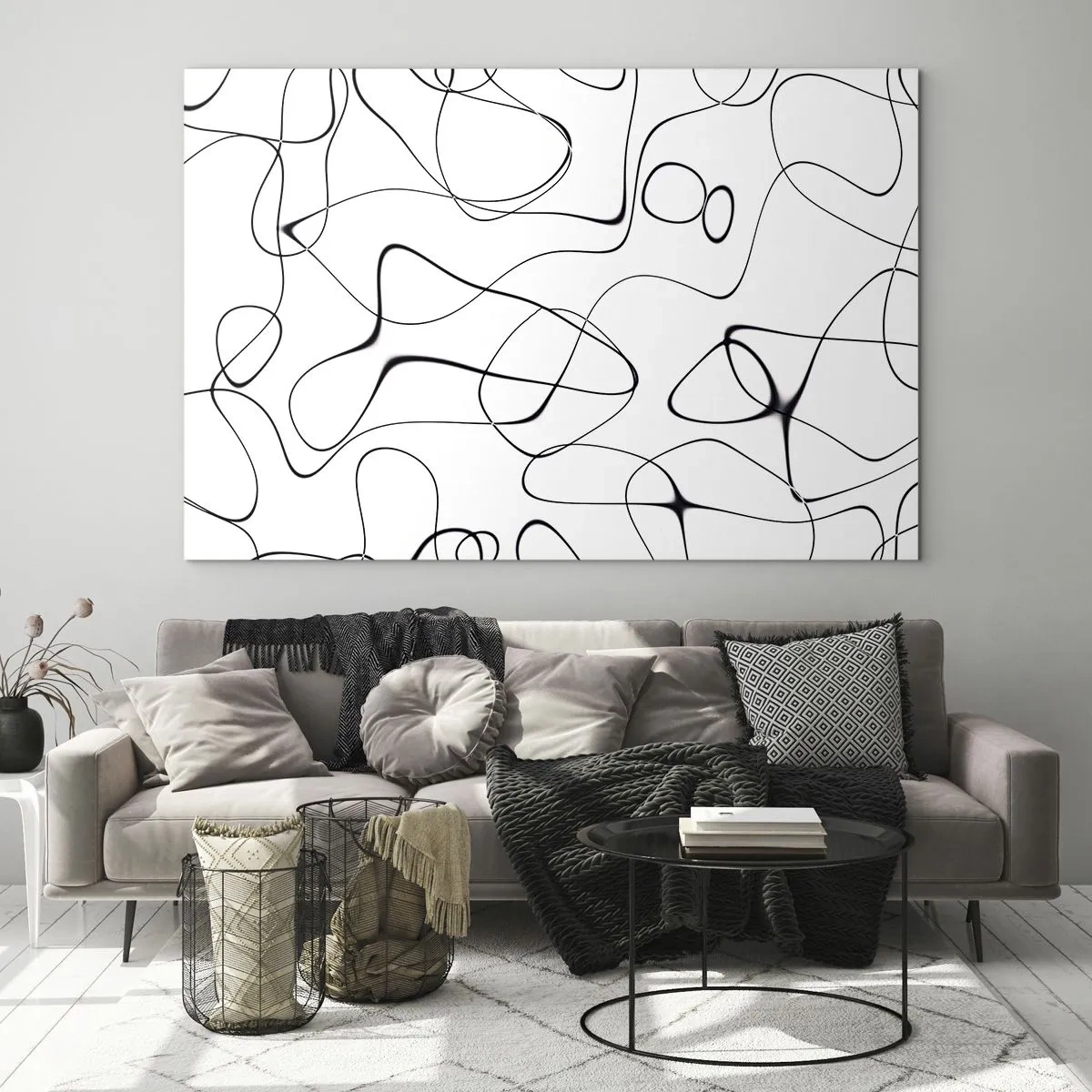 Schilderen op glas - Levenspaden, wisselvalligheden - 120x80 cm