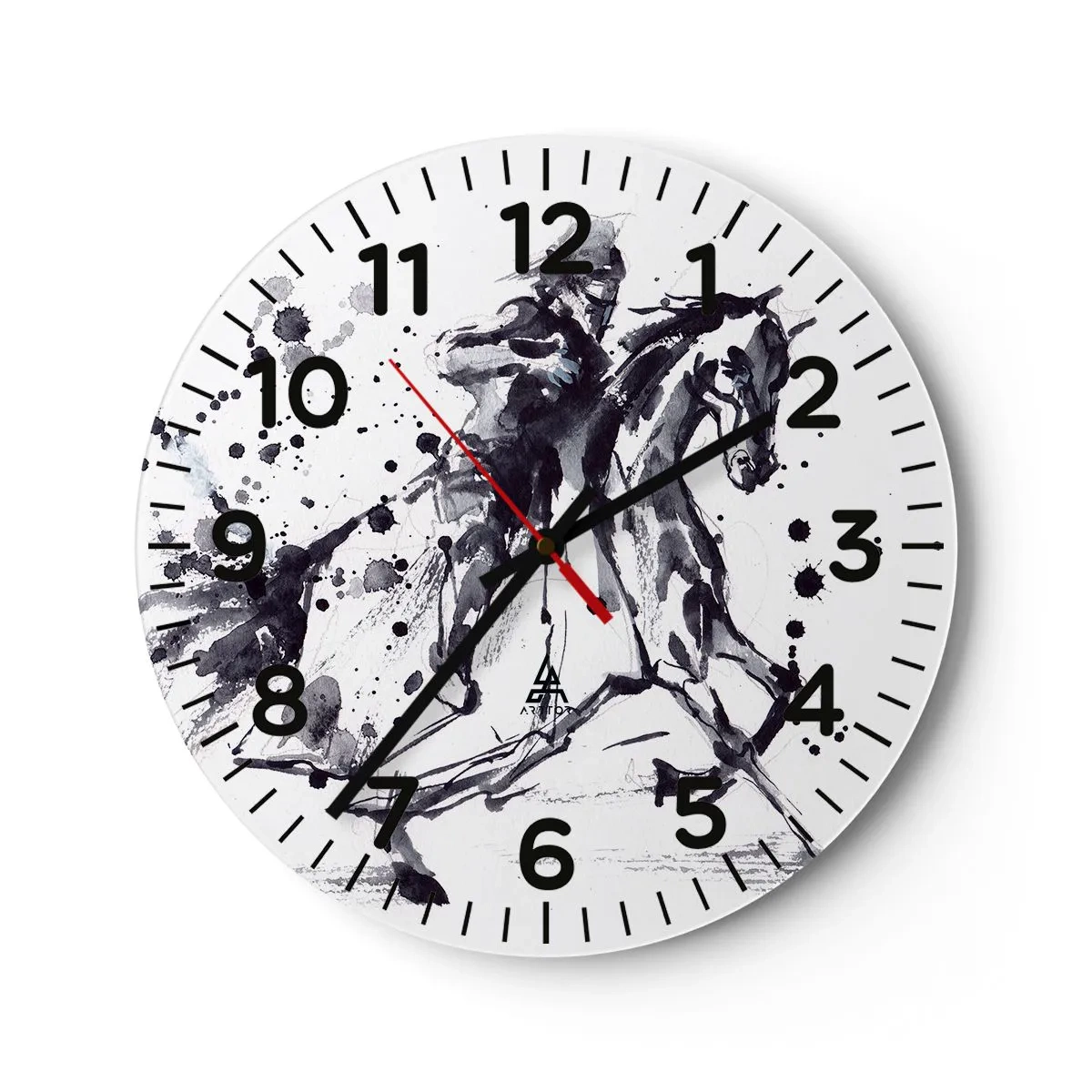 Wandklok - Klok - Zwarte ridder - 40x40 cm