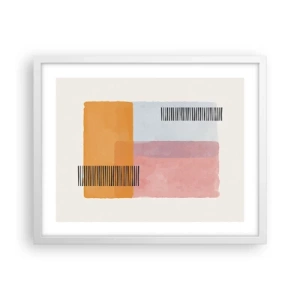 Poster in een witte lijst - Van hoek tot hoek - 50x40 cm