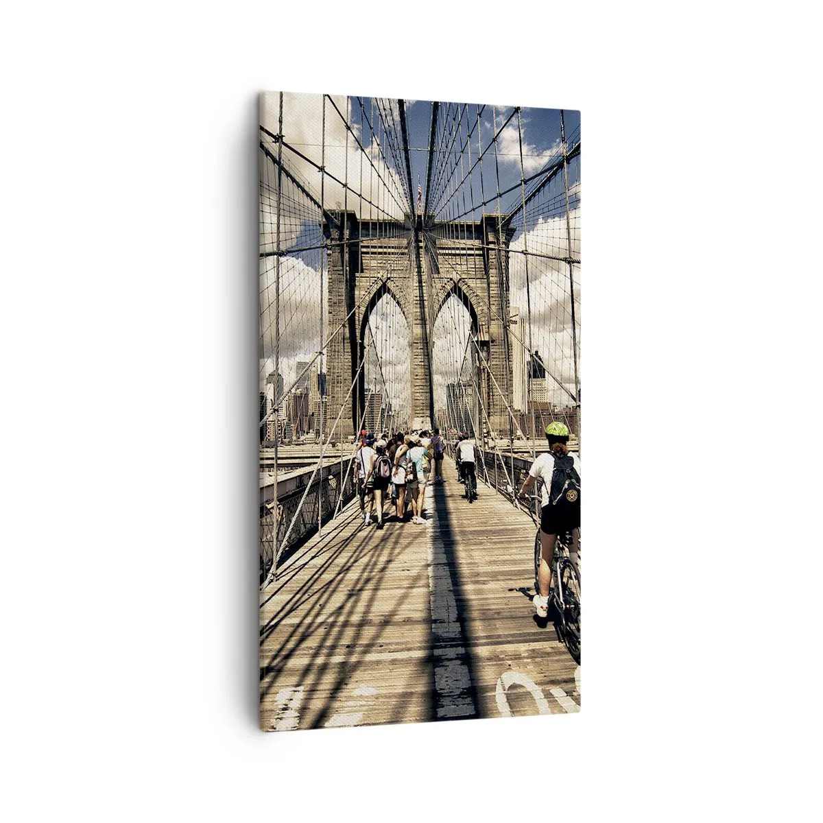 Schilderen op canvas - Midden in het hart van de stad - 45x80 cm