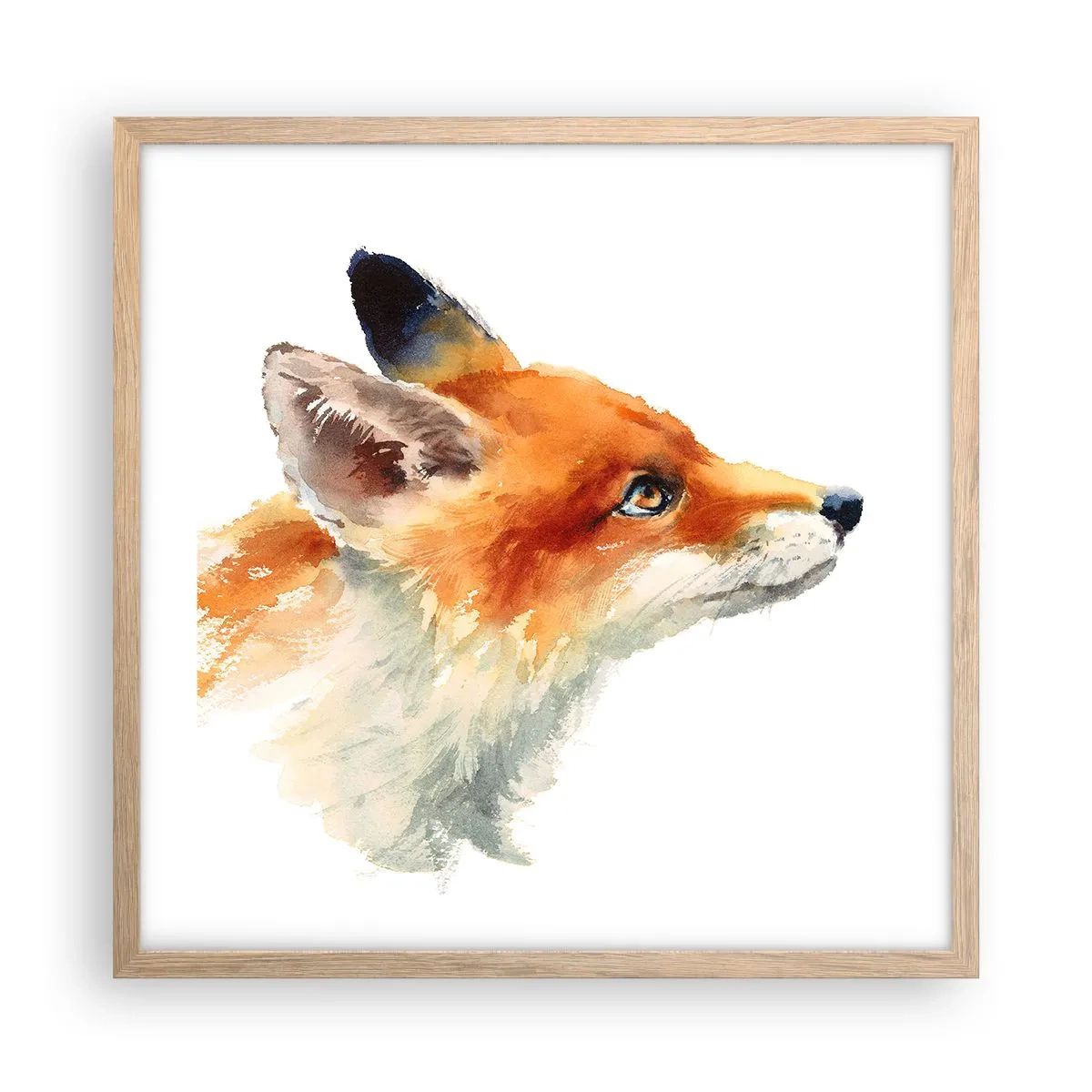 Een poster in een licht eiken lijst - Je kunt nooit voorzichtig genoeg zijn - 50x50 cm