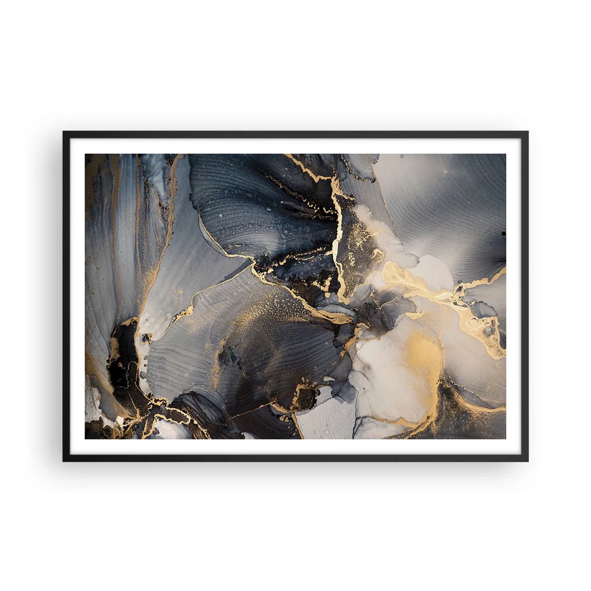 Poster in een zwarte lijst - Stenen leven - 100x70 cm