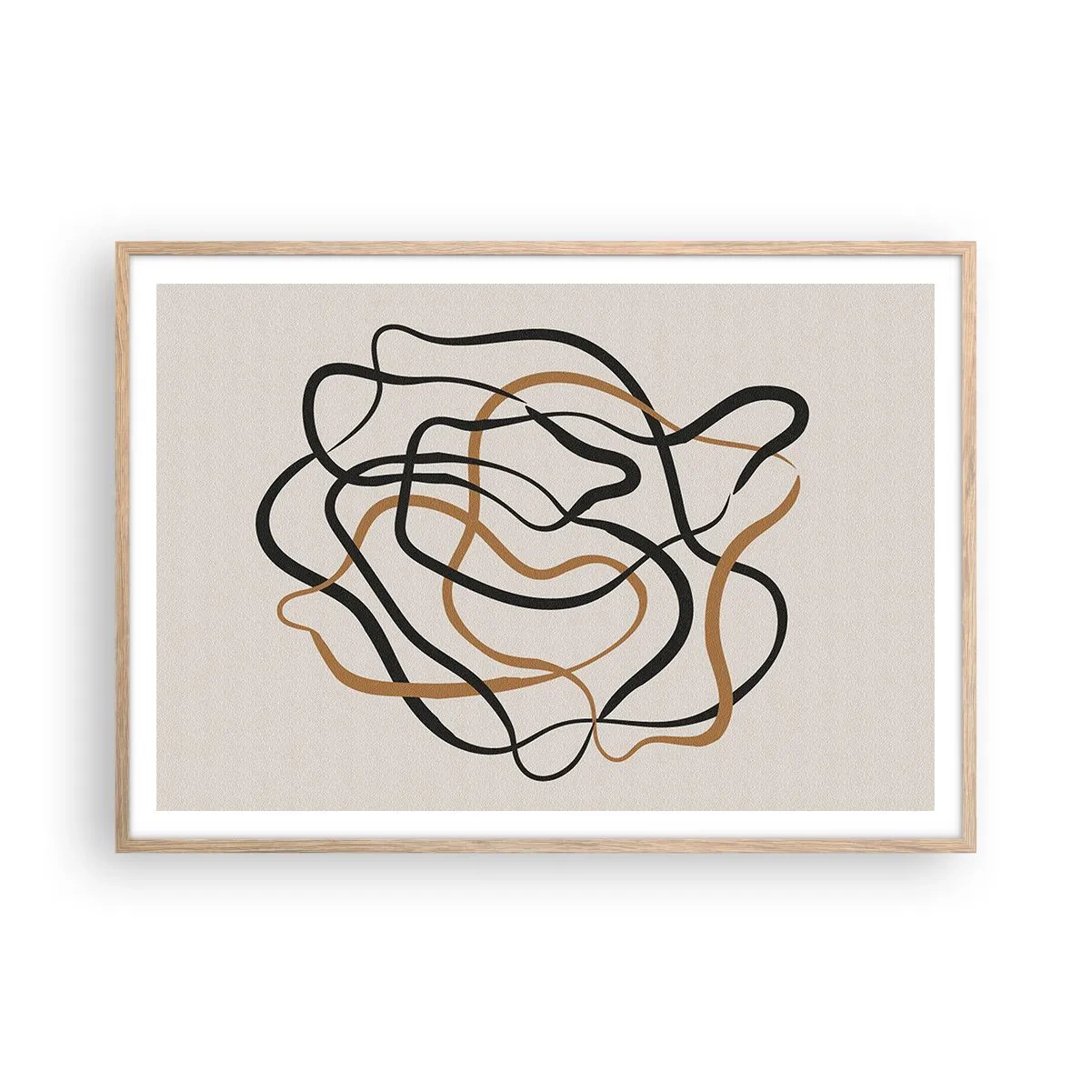 Een poster in een licht eiken lijst - Alles ging mis - 100x70 cm