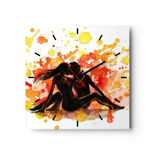 Wandklok - Klok - En er was licht - 30x30 cm