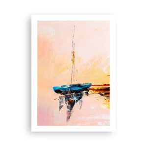 Poster - Avond in de jachthaven - 50x70 cm