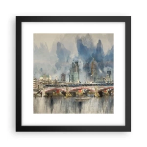 Poster in een zwarte lijst - Londen in al zijn glorie - 30x30 cm