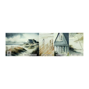 Fotobehang Staaltje Standard Eco - Weg van de drukte - Huis, Strand, Zee - 100x30 cm