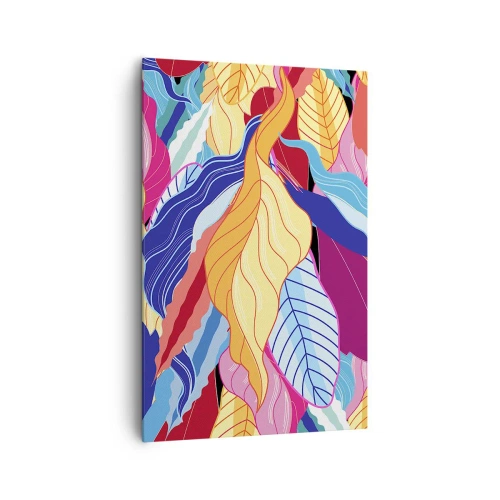 Schilderen op canvas - Een kleurrijke puinhoop - 80x120 cm