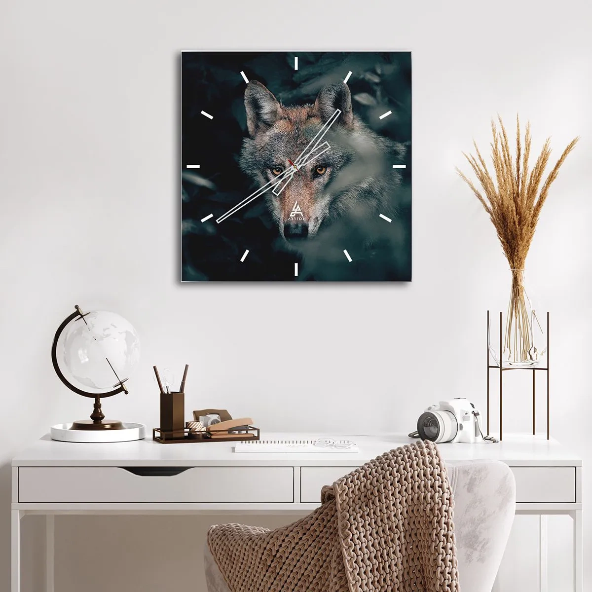 Wandklok - Klok - Jager - 40x40 cm