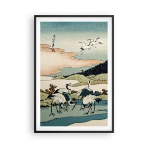 Poster in een zwarte lijst - In de Japanse geest - 61x91 cm