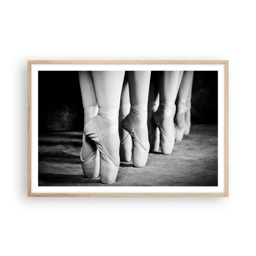 Een poster in een licht eiken lijst - Samen, lichtjes - 91x61 cm