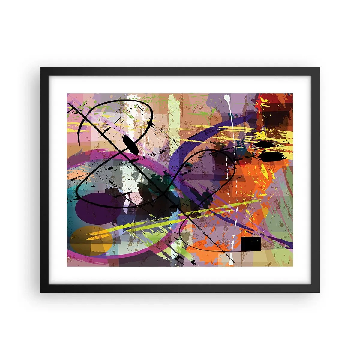 Poster in een zwarte lijst - Je kunt rechtdoor of rondom - 50x40 cm