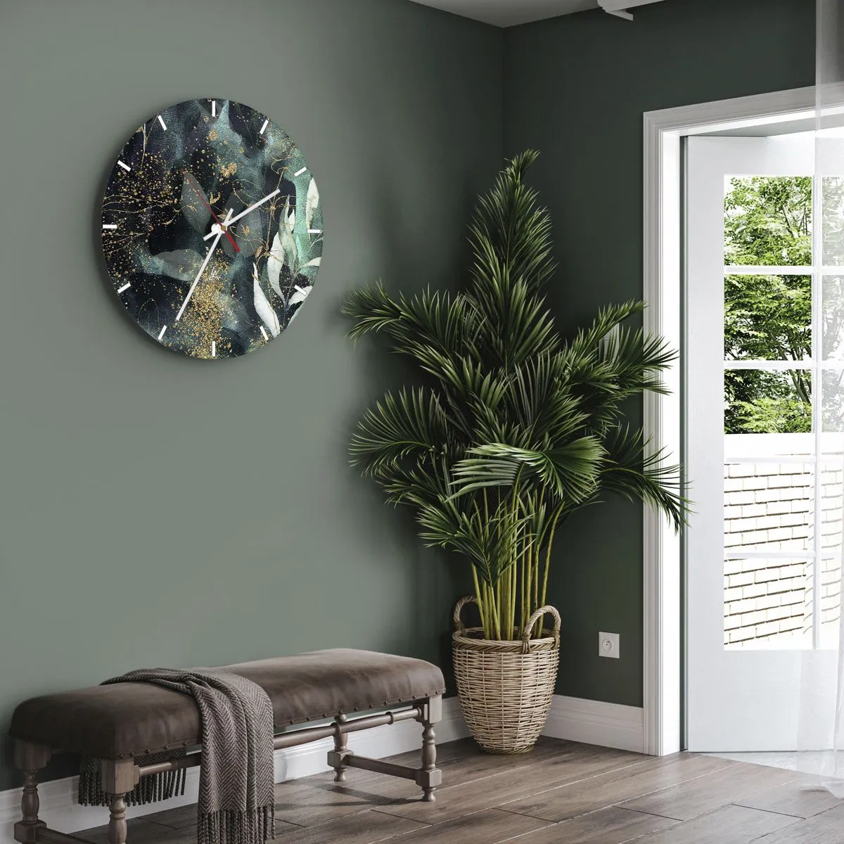 Wandklok - Klok - Magische tuin - 30x30 cm