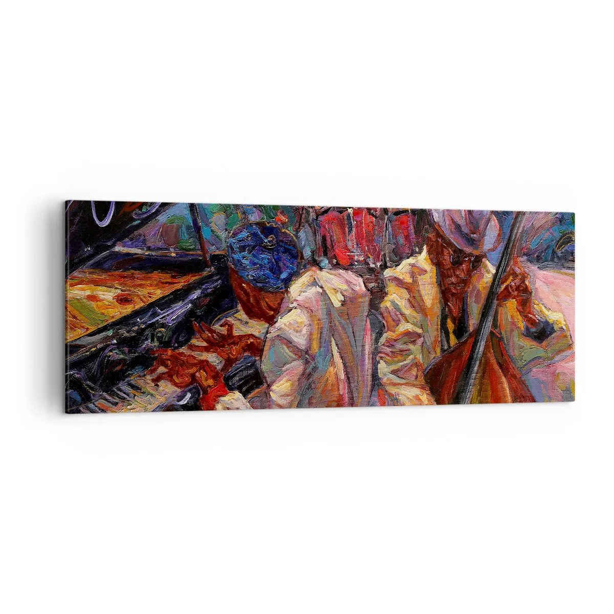 Schilderen op canvas - In hetzelfde ritme - 140x50 cm