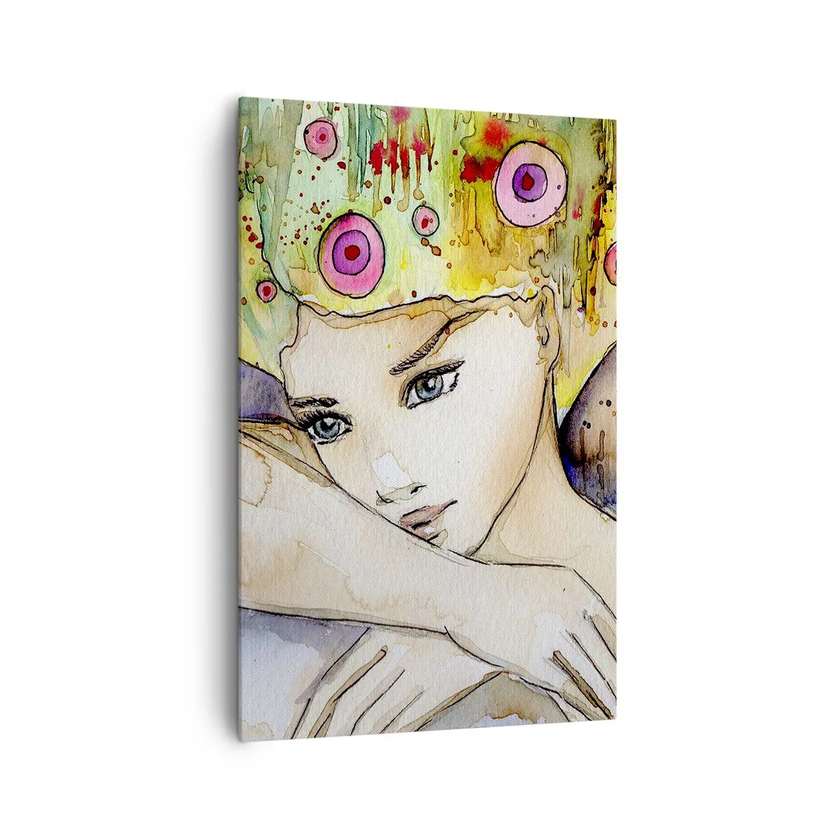 Schilderen op canvas - Vlinderprinses - 80x120 cm