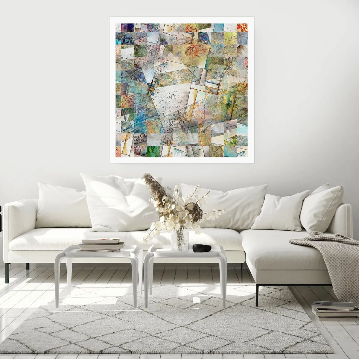 Poster - Geometrische schuifeling - 40x40 cm