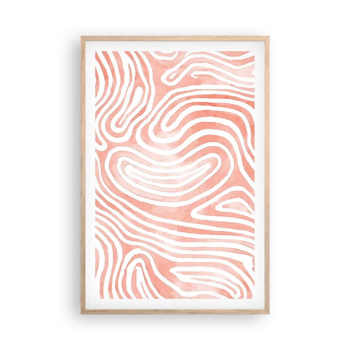 Een poster in een licht eiken lijst - In het koraallabyrint - 61x91 cm