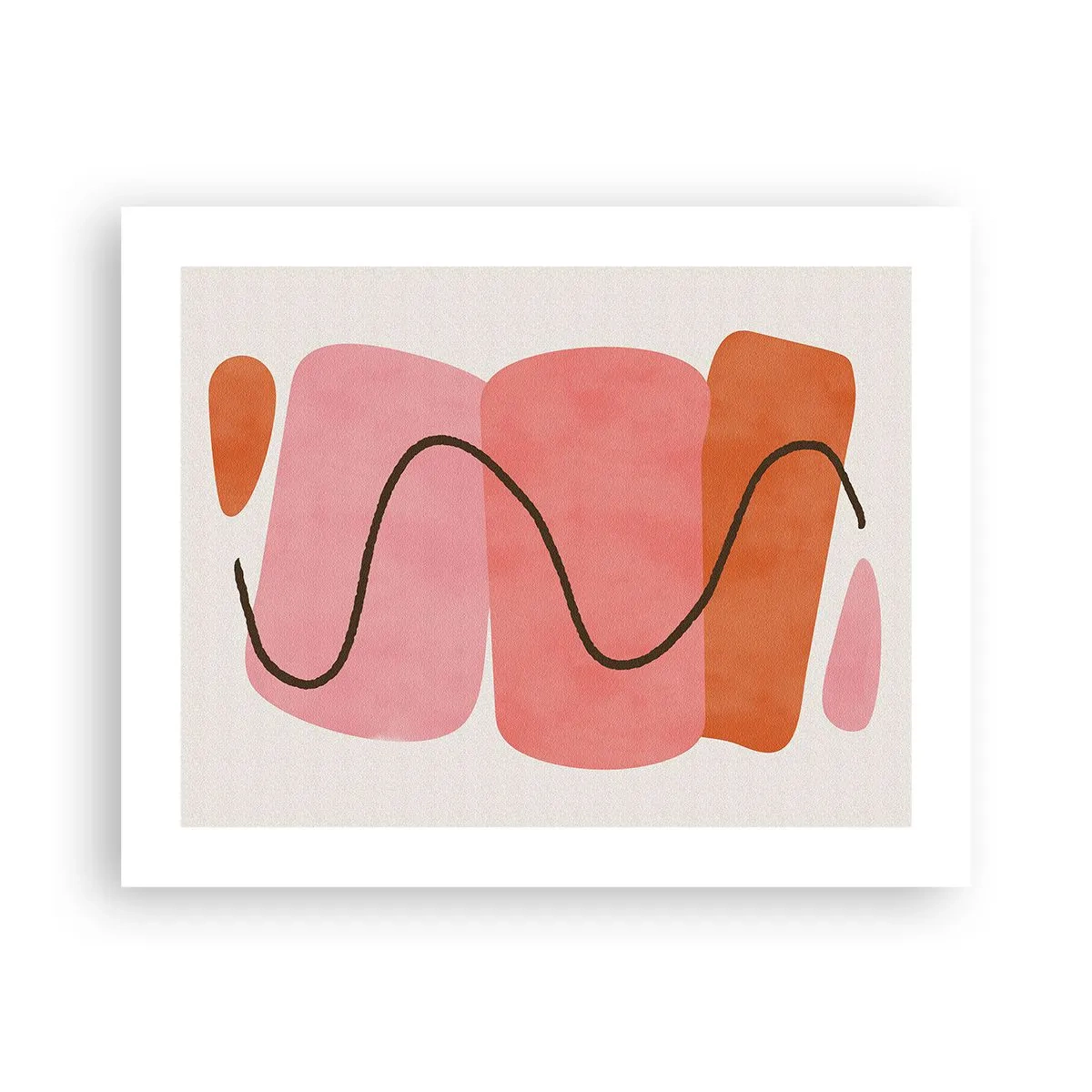 Poster - zachte beweging van vormen - 50x40 cm