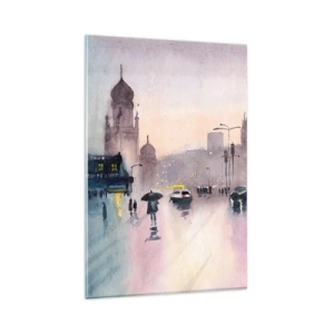Schilderen op glas - In de regenachtige nevel - 80x120 cm