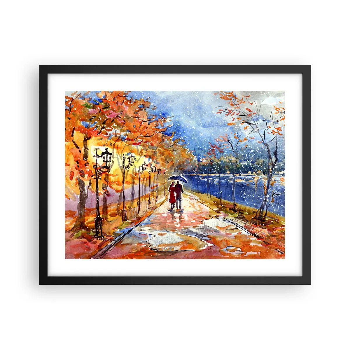 Poster in een zwarte lijst - Samen tot de grens van de tijd - 50x40 cm