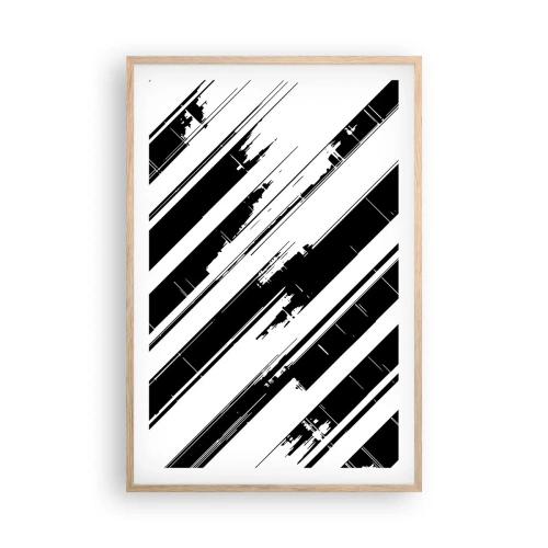 Een poster in een licht eiken lijst - Een intense en dynamische compositie - 61x91 cm