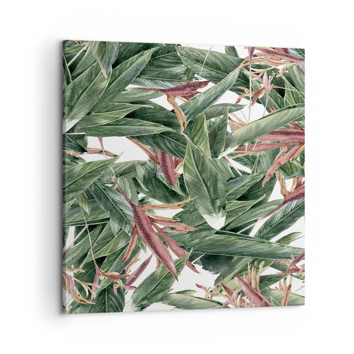 Schilderen op canvas - Smaragd-lila struikgewas - 50x50 cm