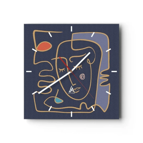 Wandklok - Klok - In nadenken - 40x40 cm