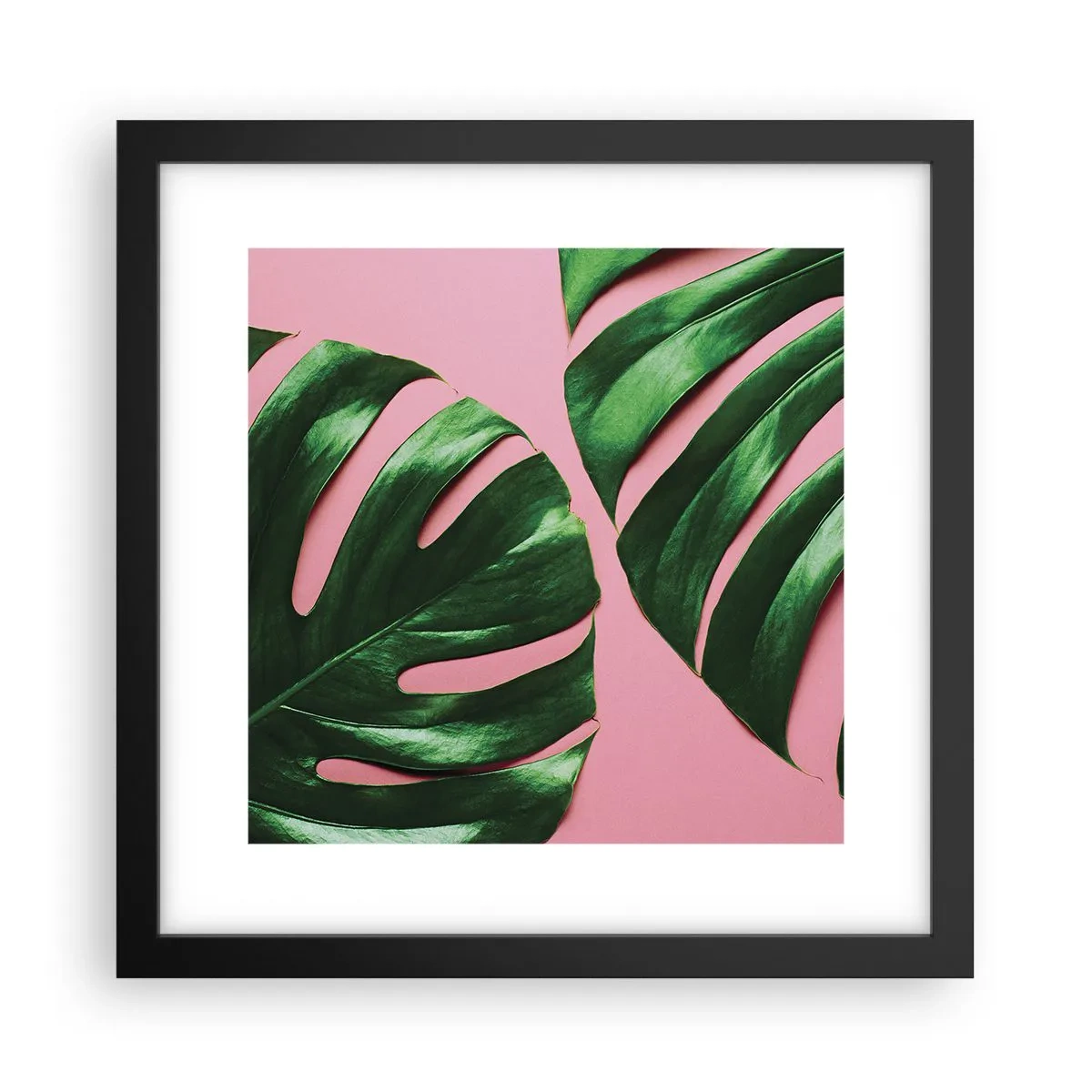 Poster in een zwarte lijst - Groene rendez-vous - 30x30 cm