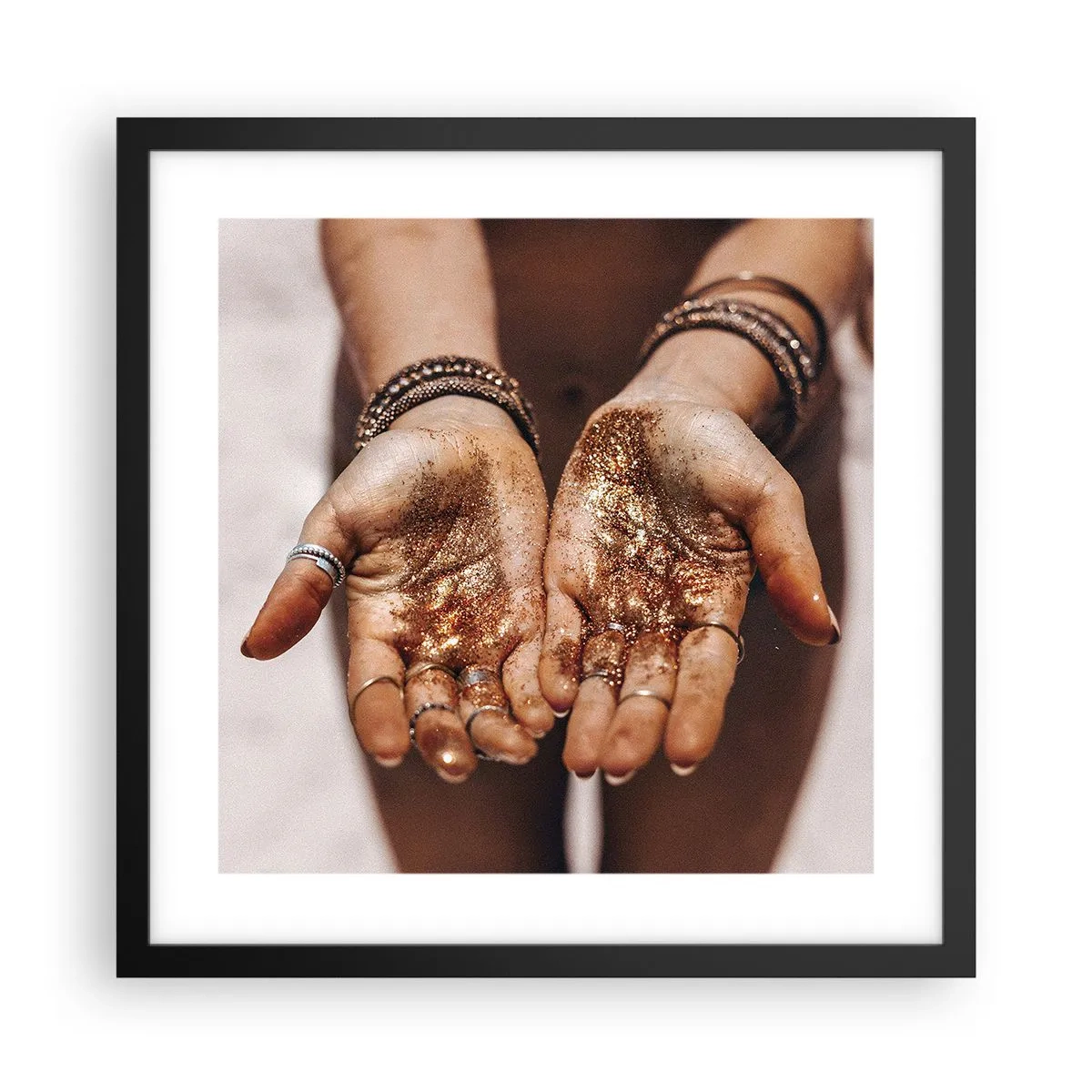 Poster in een zwarte lijst - Een cadeau voor jou - 40x40 cm