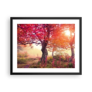 Poster in een zwarte lijst - Bloeiende razernij - 50x40 cm