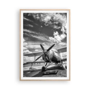 Een poster in een licht eiken lijst - Ik kan niet wachten! - 70x100 cm