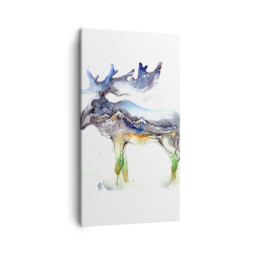 Schilderen op canvas - De held van een winters verhaal - 45x80 cm