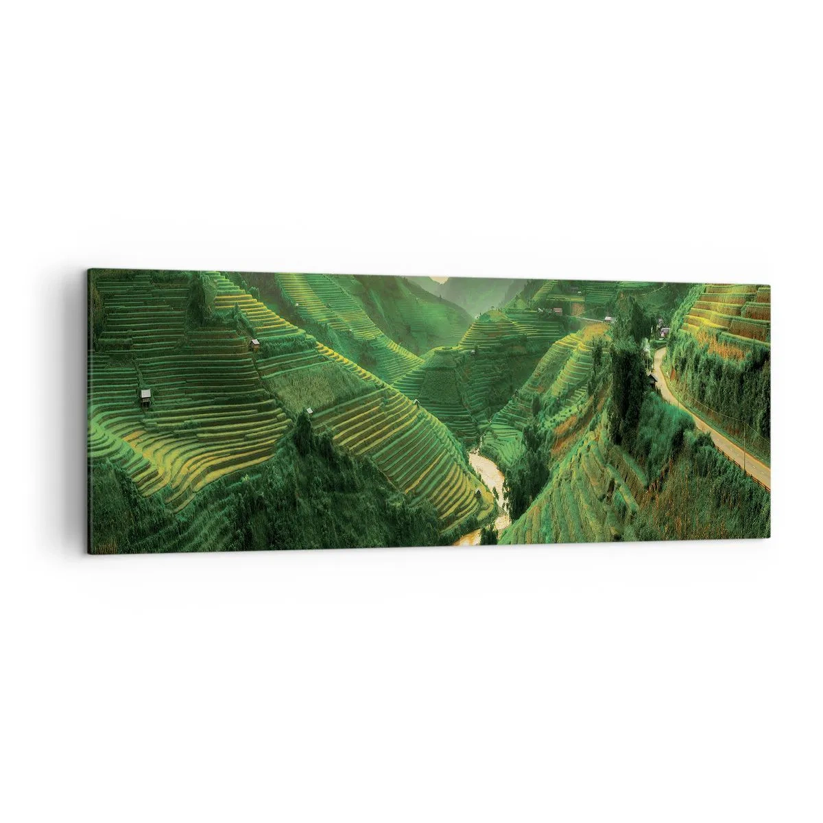 Schilderen op canvas - Vietnamese vallei - 140x50 cm