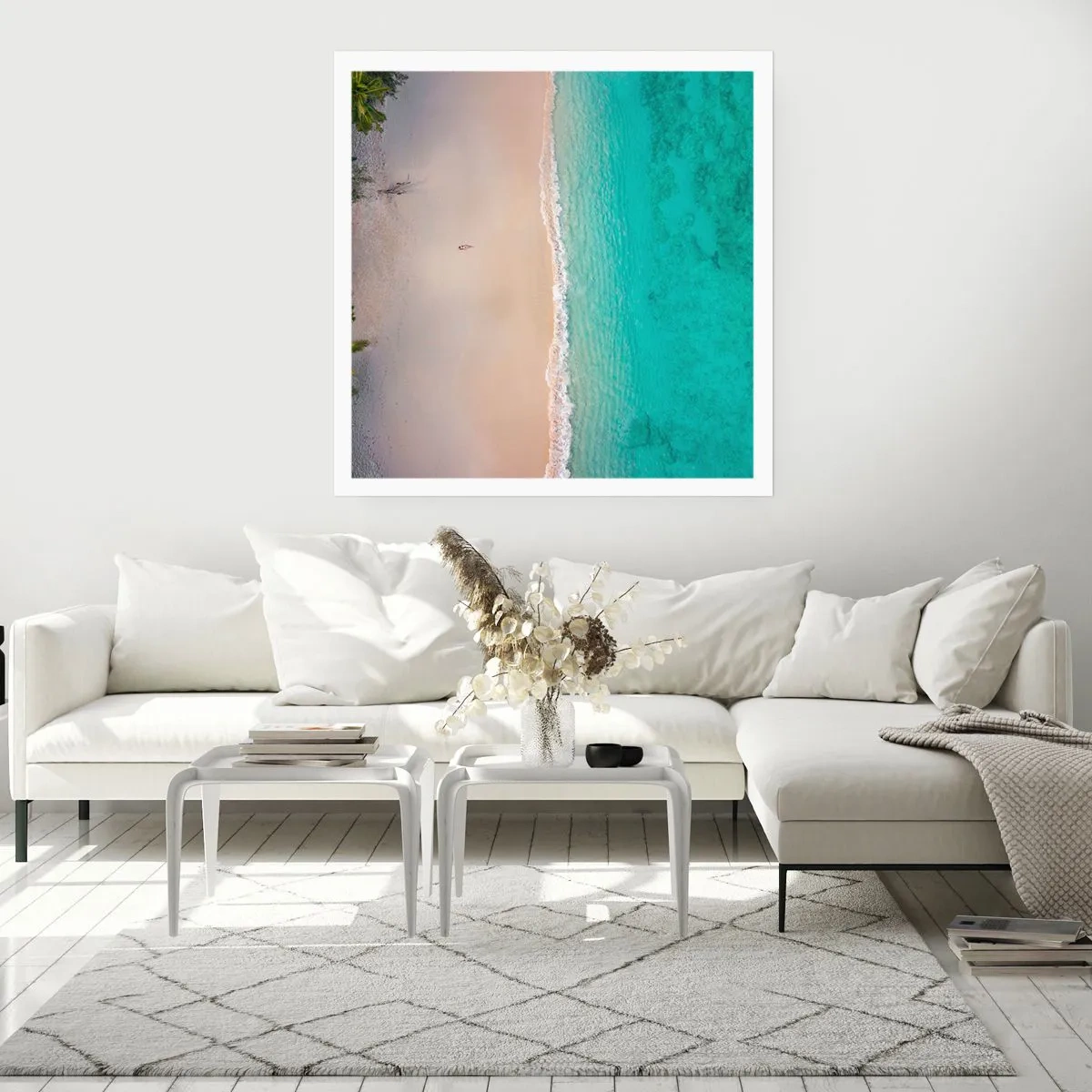 Poster - Paradijsstrand - 40x40 cm