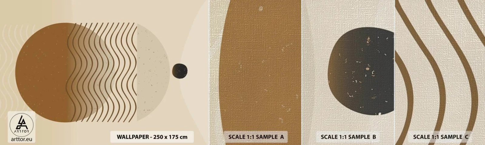 Fotobehang Monster Premium Canvas - Over de oorsprong van geometrische figuren - Abstractie, Deel, Minimalisme - 100x30 cm