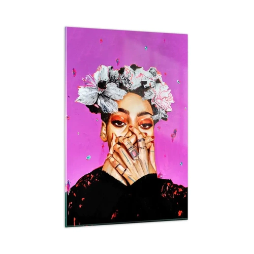 Schilderen op glas - Een beetje gek - 80x120 cm