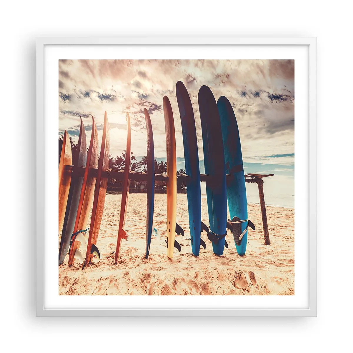 Poster in een witte lijst - Weltrusten, zie je morgen - 60x60 cm