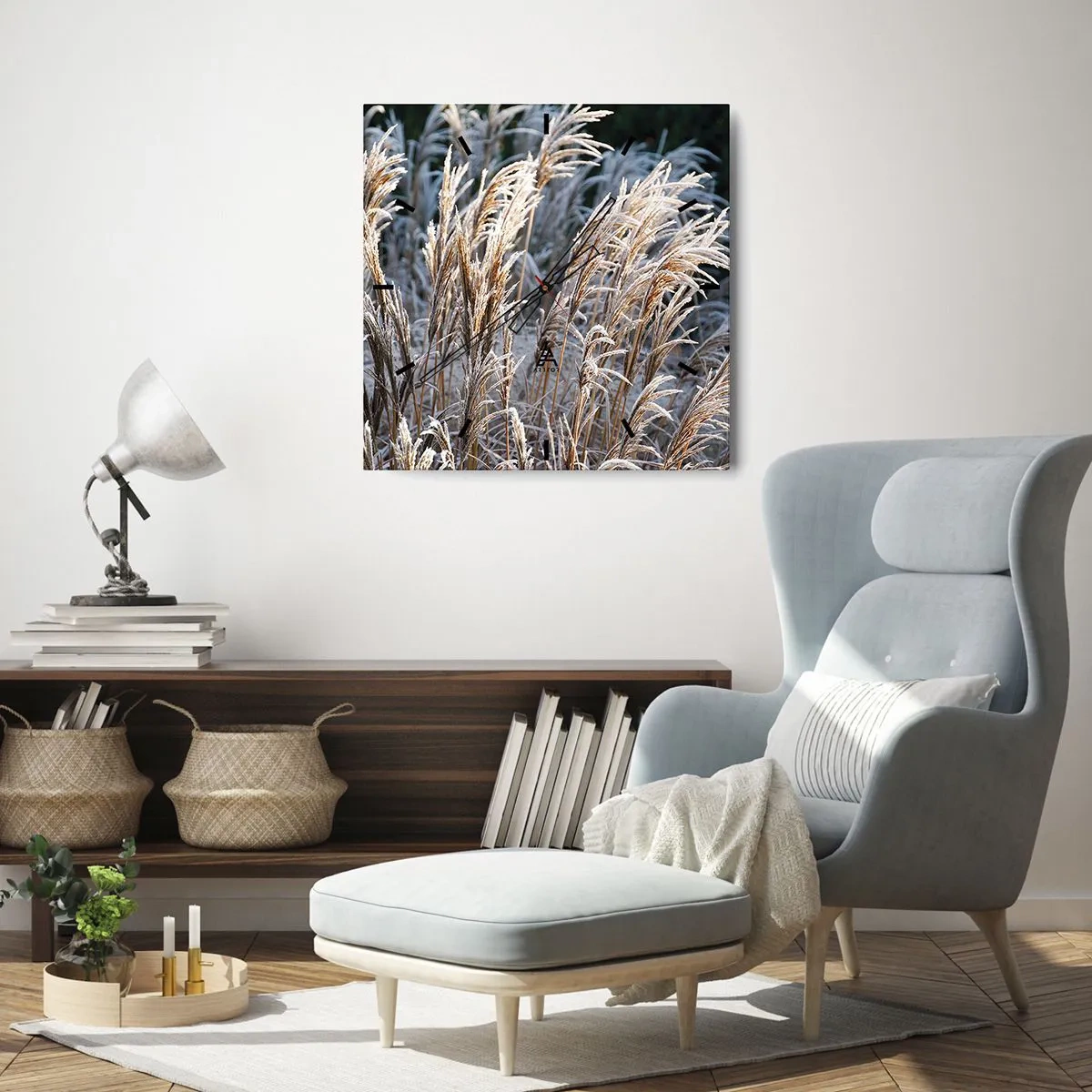 Wandklok - Klok - Gekleed met vorst - 30x30 cm