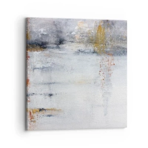 Schilderen op canvas - Achter de luchtgordijn - 70x70 cm