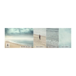 Fotobehang Monster Premium Canvas - op zoek naar vrede - Zee, Strand, Wandeling - 100x30 cm