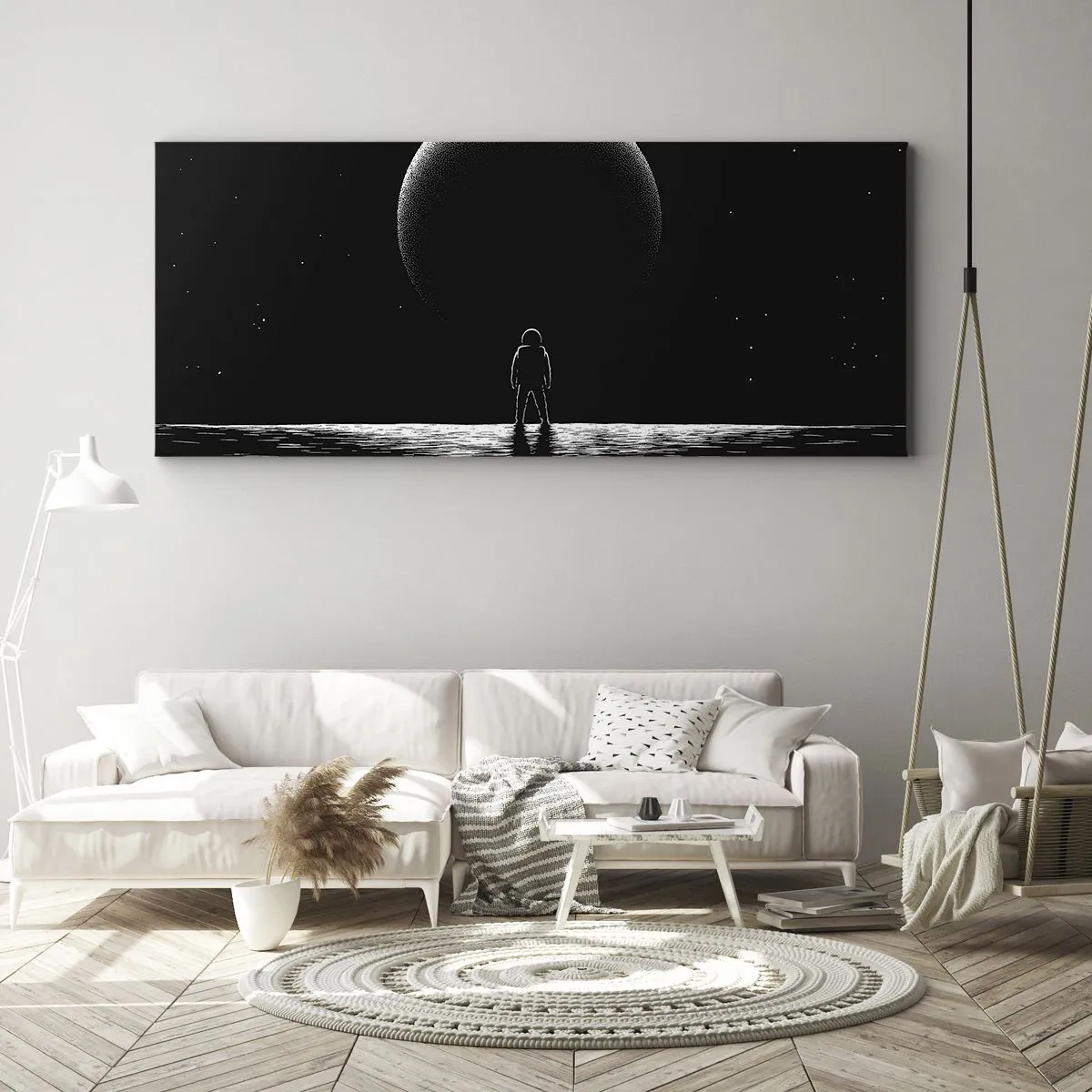 Schilderen op canvas - Oog in oog - 100x40 cm