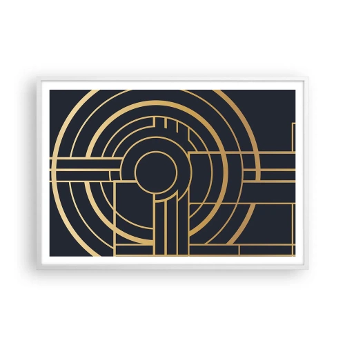 Poster in een witte lijst - Draaien van dingen - 100x70 cm