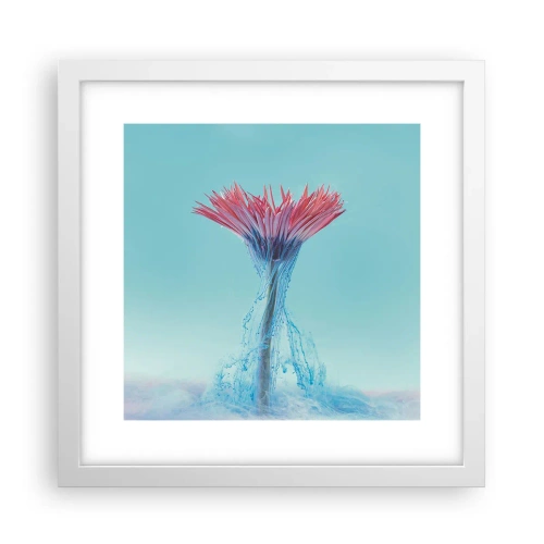 Poster in een witte lijst - In een verkwikkende omhelzing - 30x30 cm